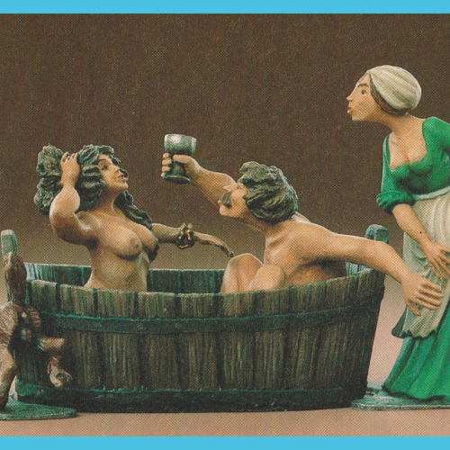FG 10  Set de personnages aux étuves (photo extraite du livre en référence, page 48).